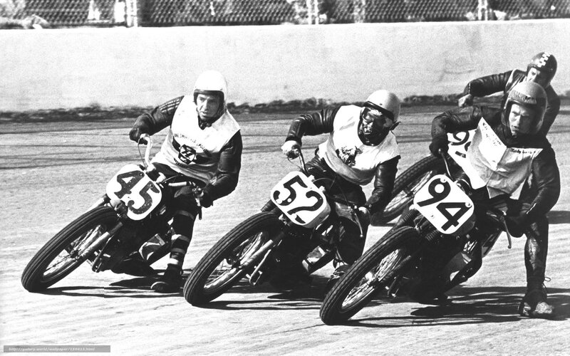 Motorcycle Racers on Track — Black, Dynamic, Afternoon, Photograph, Motorcycles, Helmets