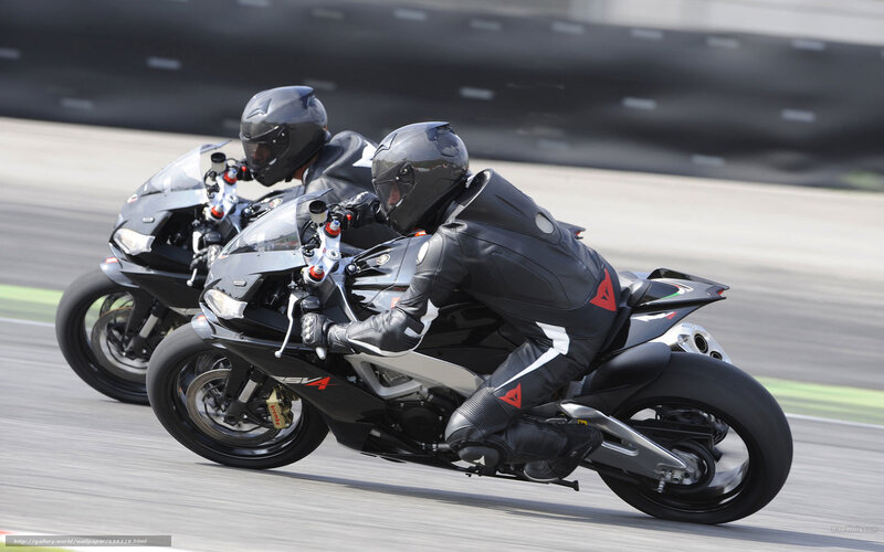 Motorcycle Racers on Track — Black, Dynamic, Afternoon
