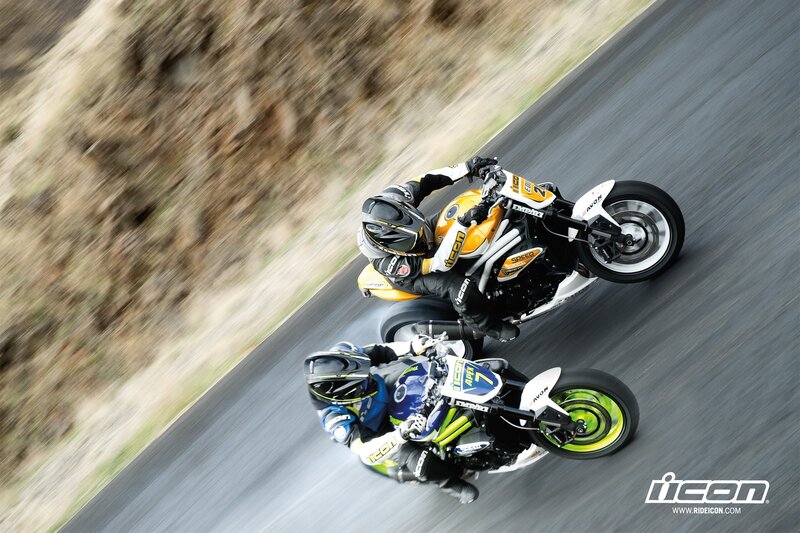 Motorcycle Racers on Track — Black, Dynamic, Photograph