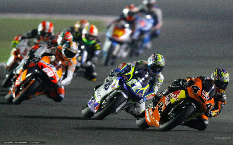 Motorcycle Racers on Track — Black, Intense