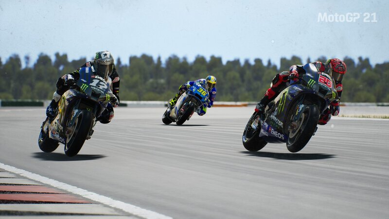 Motorcycle Racers on Track — Blue, Competitive, Afternoon, 3d Render