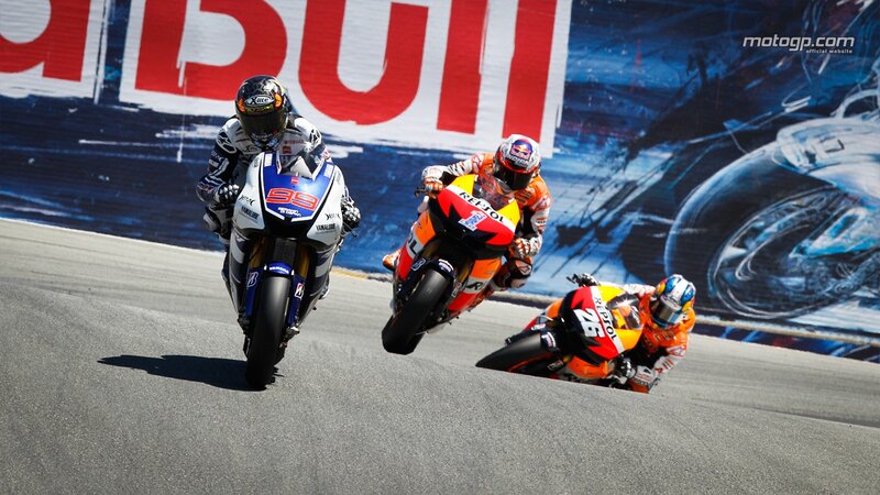 Motorcycle Racers on Track — Blue, Dynamic, Afternoon, Photograph, Racing Bikes