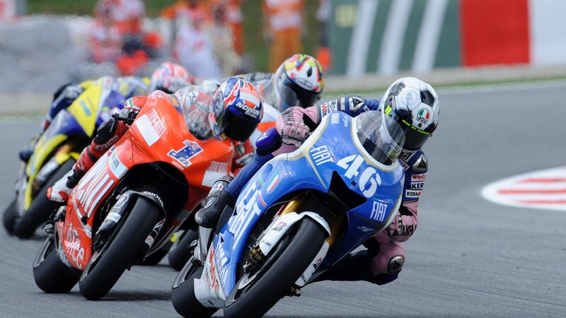 Motorcycle Racers on Track — Blue, Intense, Afternoon, Photograph