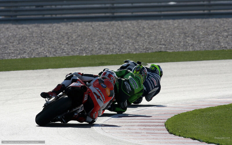 Motorcycle Racers on Track — Gray, Dynamic, Afternoon, Photograph, Motorcycles, Grass