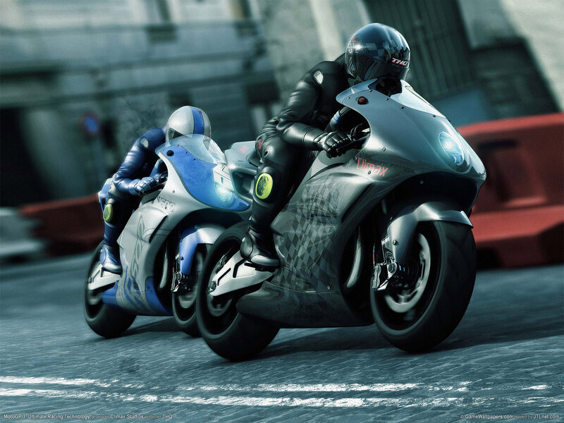 Motorcycle Racers on Track — Gray, Dynamic