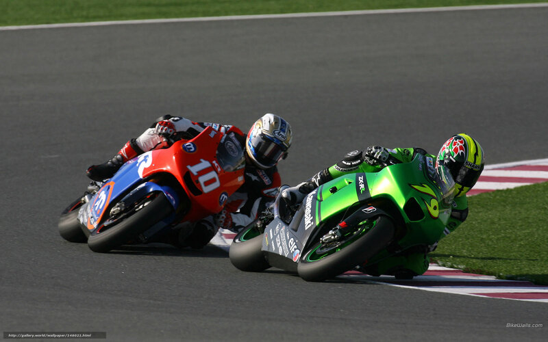 Motorcycle Racers on Track — Green, Competitive, Afternoon