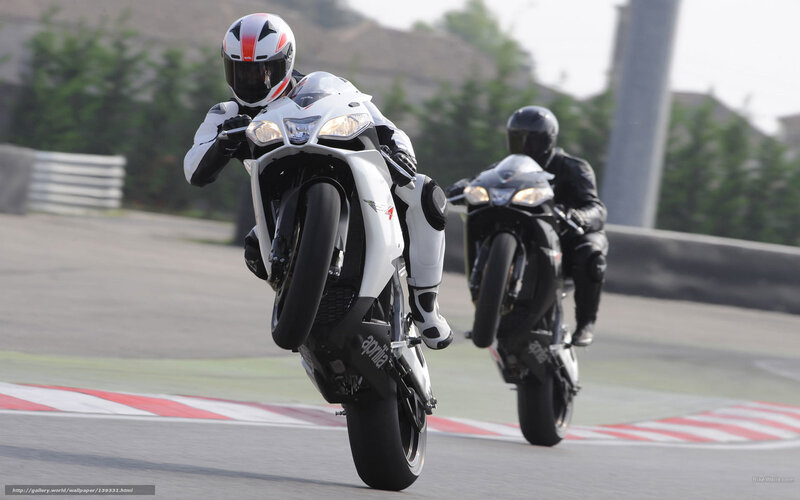Motorcycle Racers on Track — White, Dynamic, Afternoon, Photograph, Racing Bikes