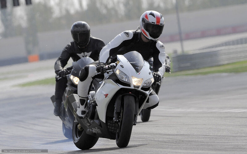 Motorcycle Racers on Track — White, Dynamic, Afternoon