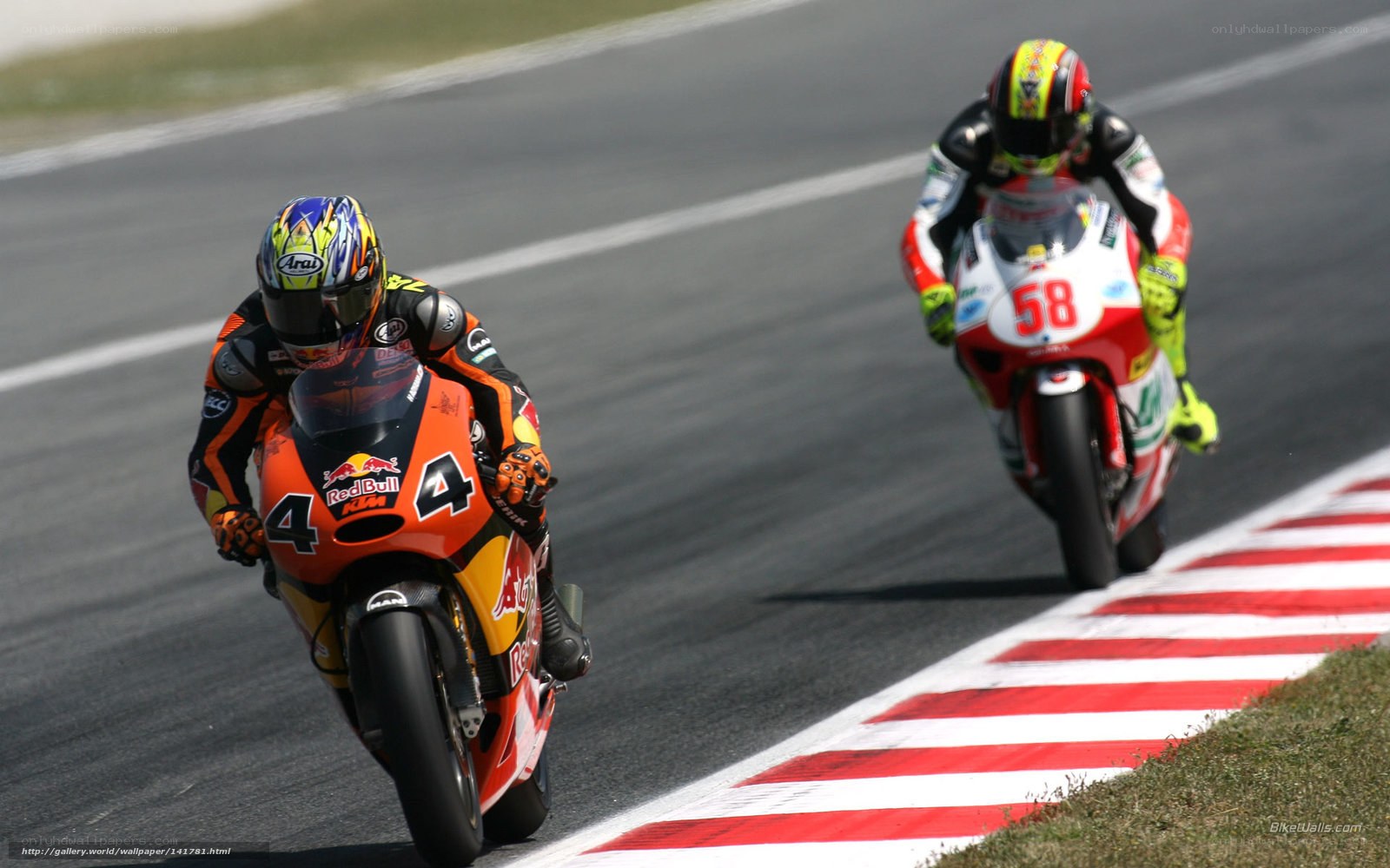 Motorcycle racers on track