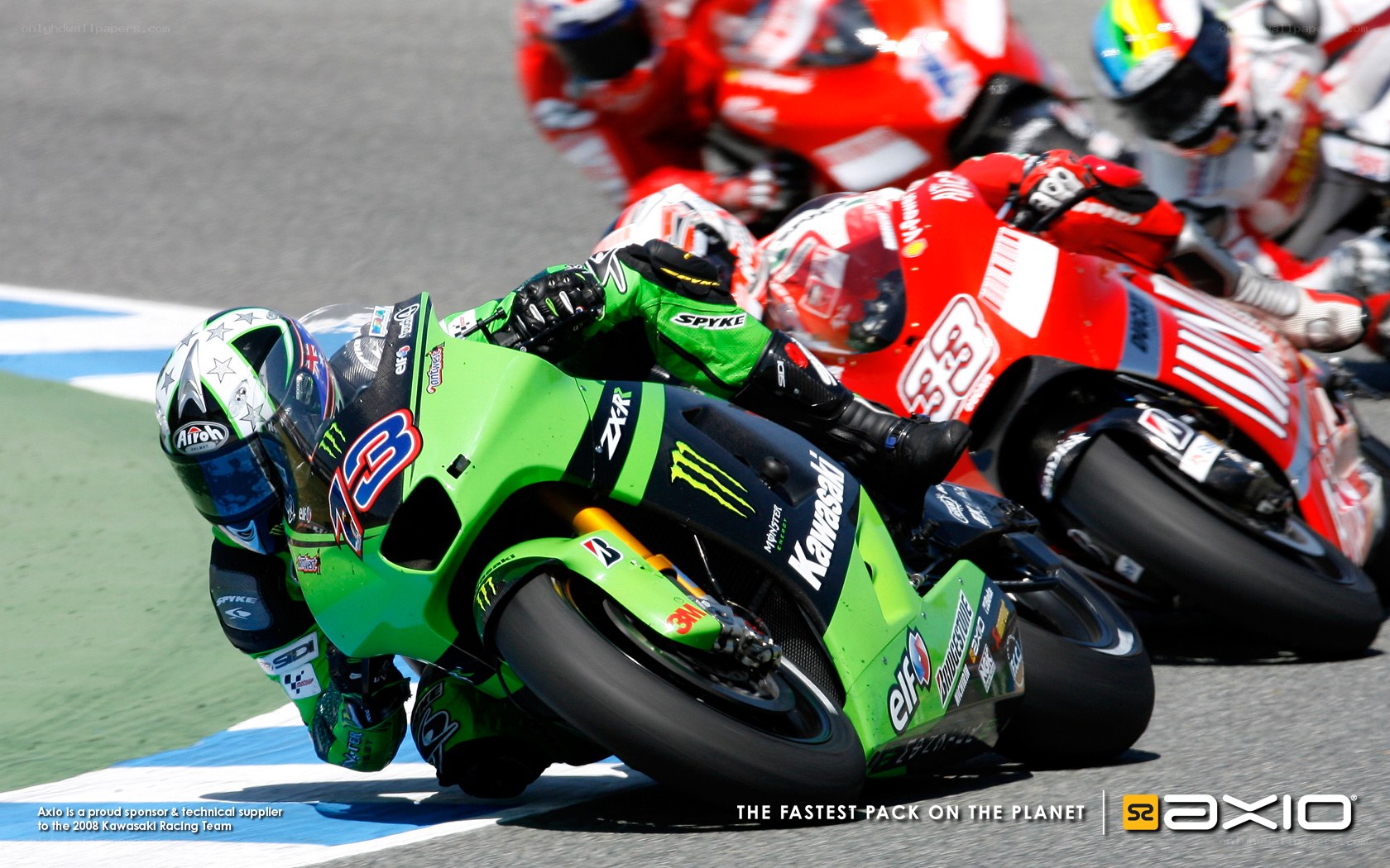 motorcycle racing action