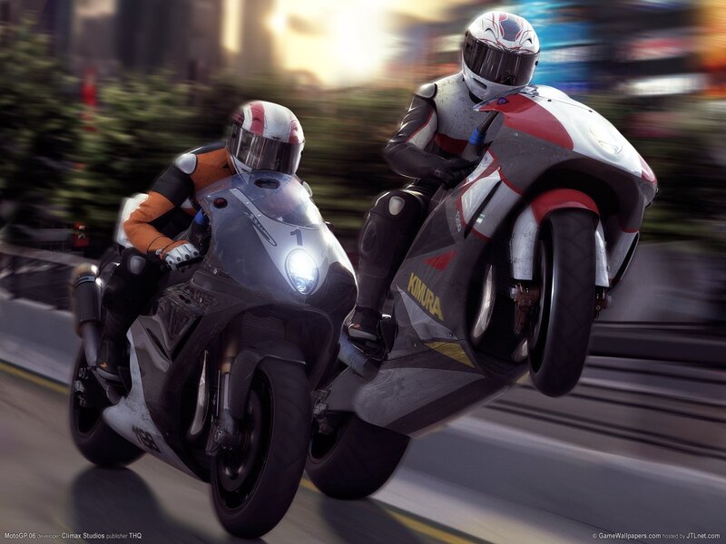 Motorcycle racing action