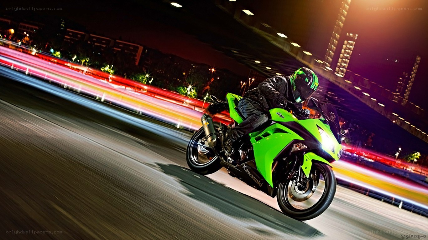 motorcycle racing at night