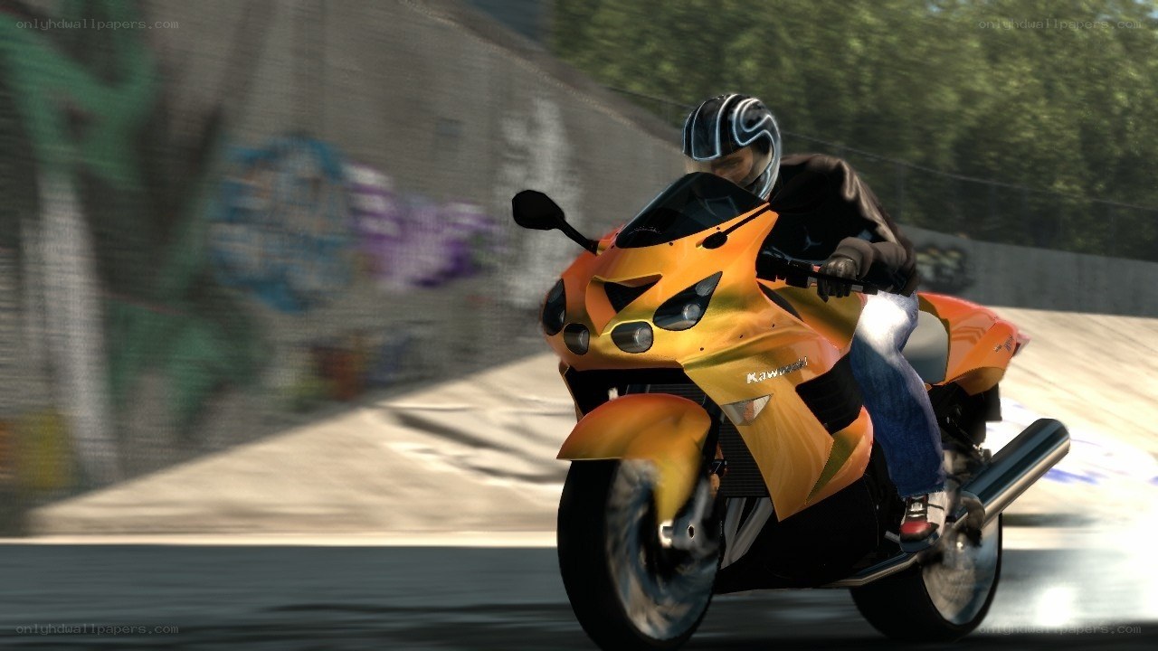 motorcycle racing game scene