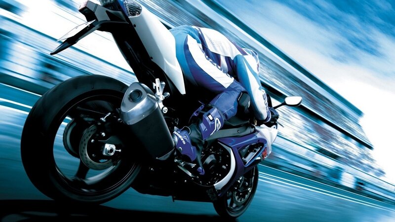 motorcycle racing in motion
