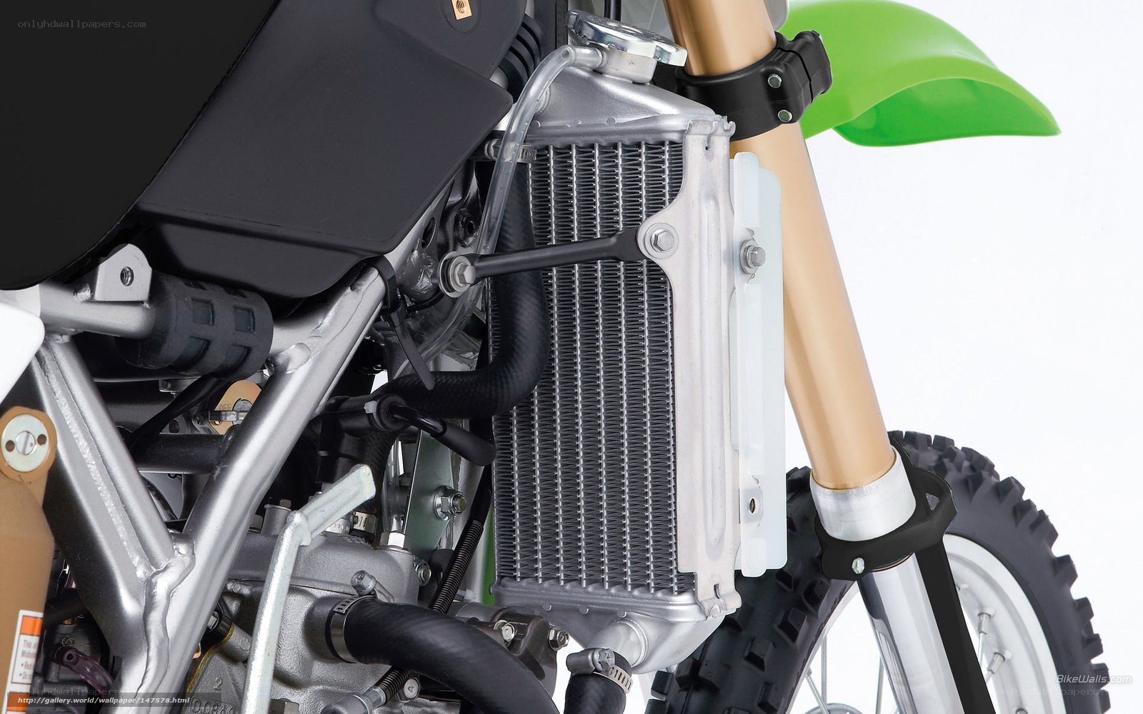 motorcycle radiator close-up