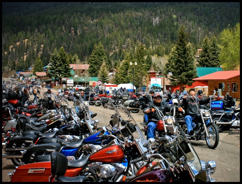 Motorcycle Rally in Town