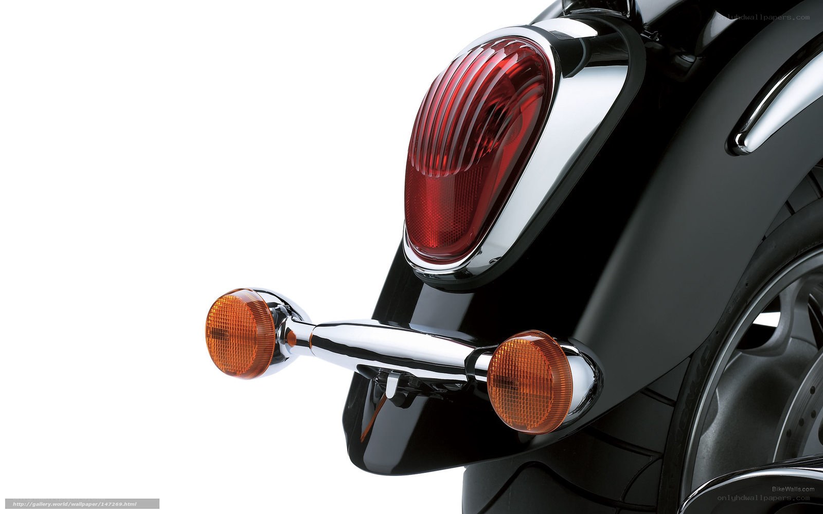 motorcycle rear lights and chrome