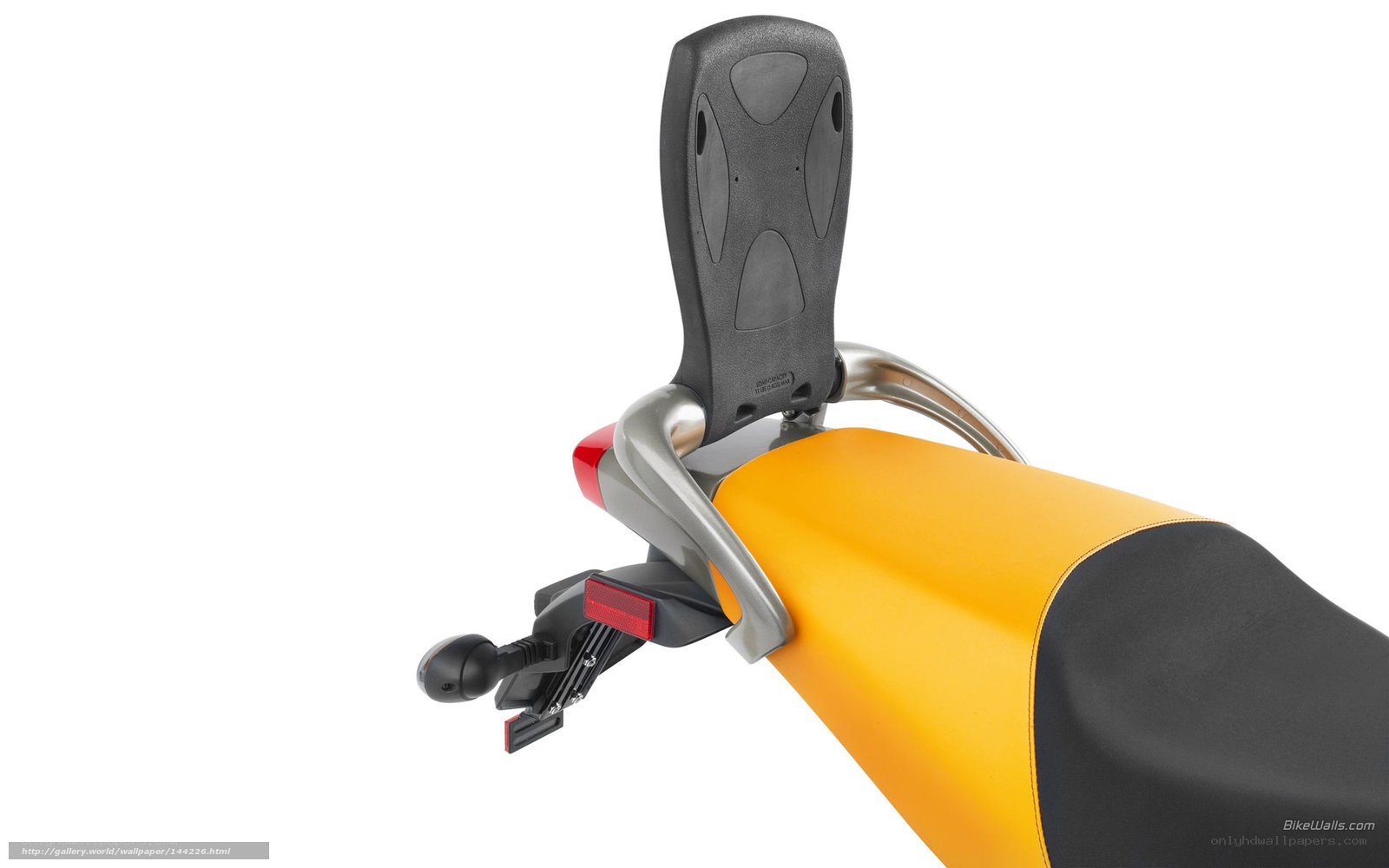 motorcycle rear seat and passenger grab