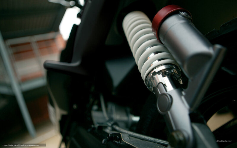 Motorcycle Rear Suspension — Black, Technical, Photograph, Shock Absorber