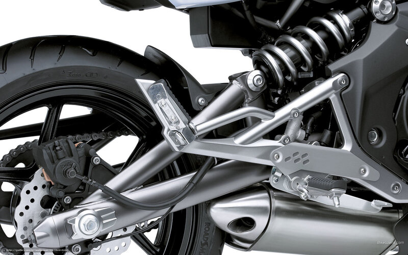 Motorcycle Rear Suspension — Black, Technical