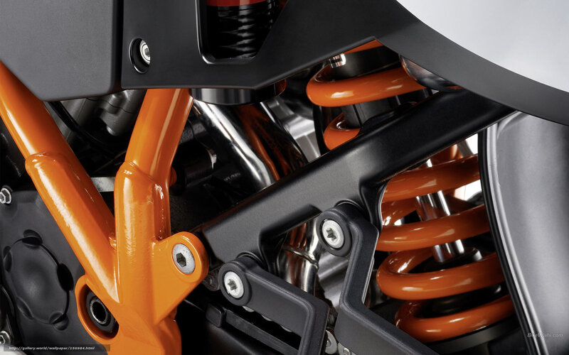 Motorcycle Rear Suspension — Orange