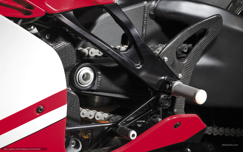 Motorcycle Rear Suspension — Red