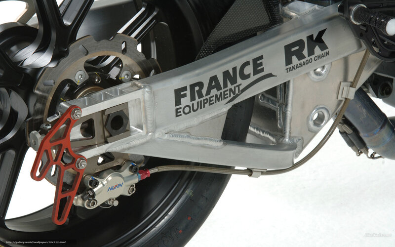Motorcycle Rear Suspension — Silver, Mechanical, Photograph