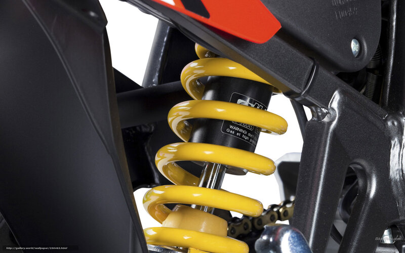 Motorcycle Rear Suspension — Yellow, Technical