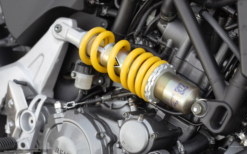 Motorcycle Rear Suspension — Yellow