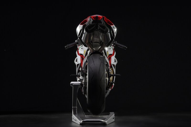 Motorcycle Rear View — Black, Dramatic, Photograph, Rear Wheel