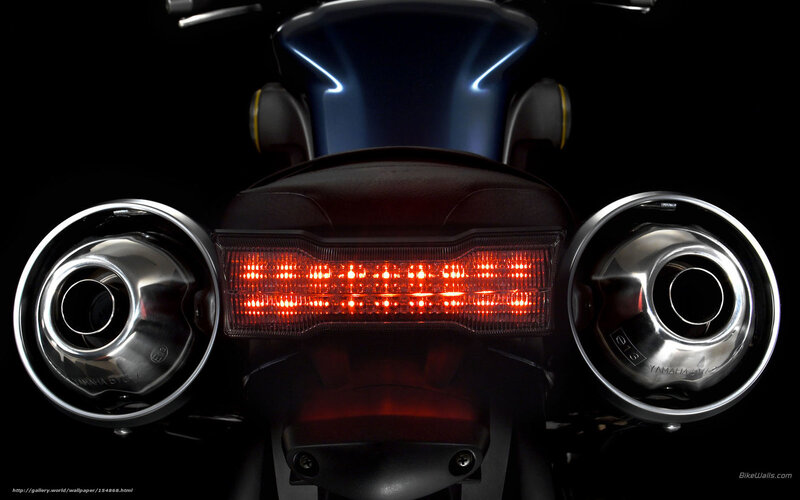 Motorcycle Rear View — Black, Dramatic, Photograph