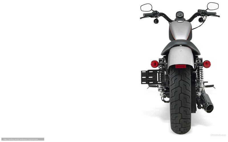 Motorcycle Rear View — White, Neutral, Photograph, Handlebars