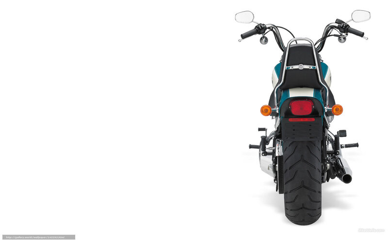 Motorcycle Rear View — White