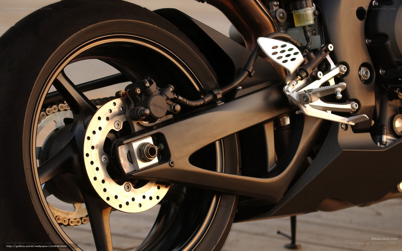 motorcycle rear wheel and brake
