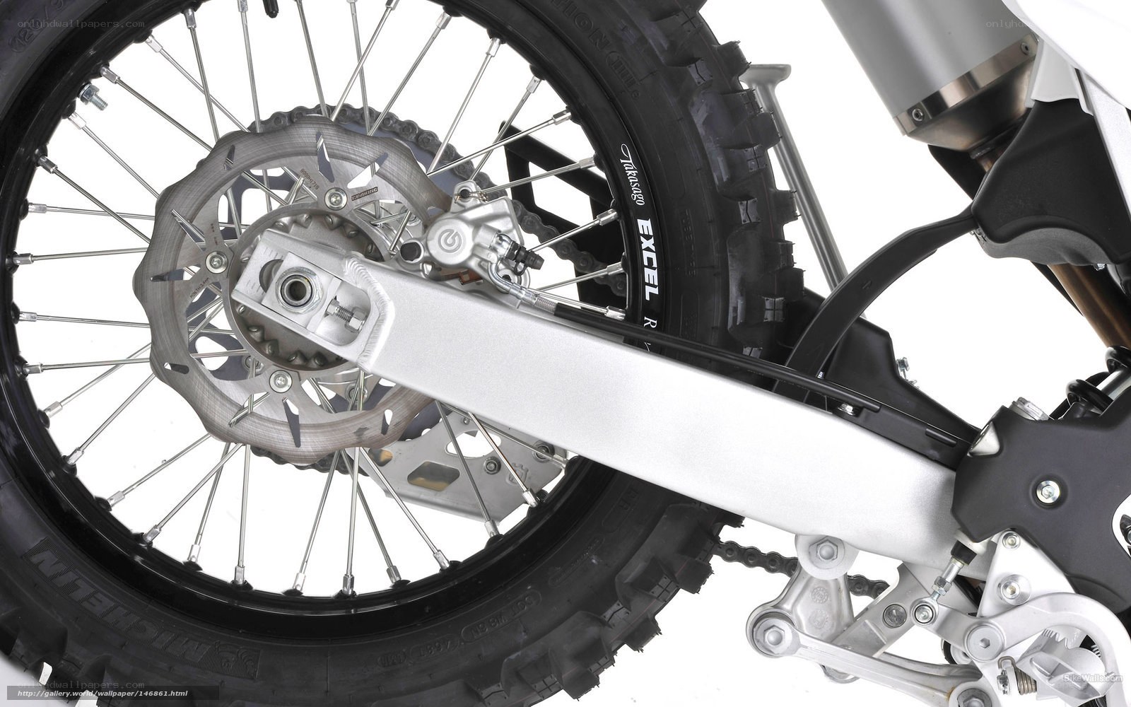 motorcycle rear wheel and brake