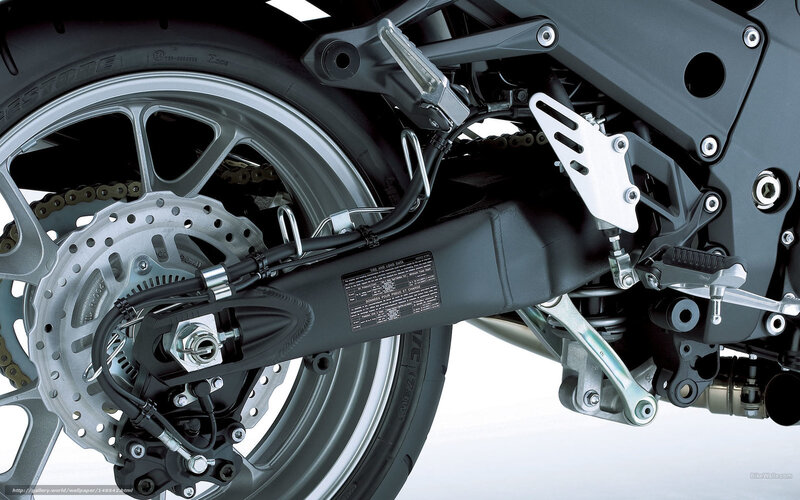 motorcycle rear wheel and suspension