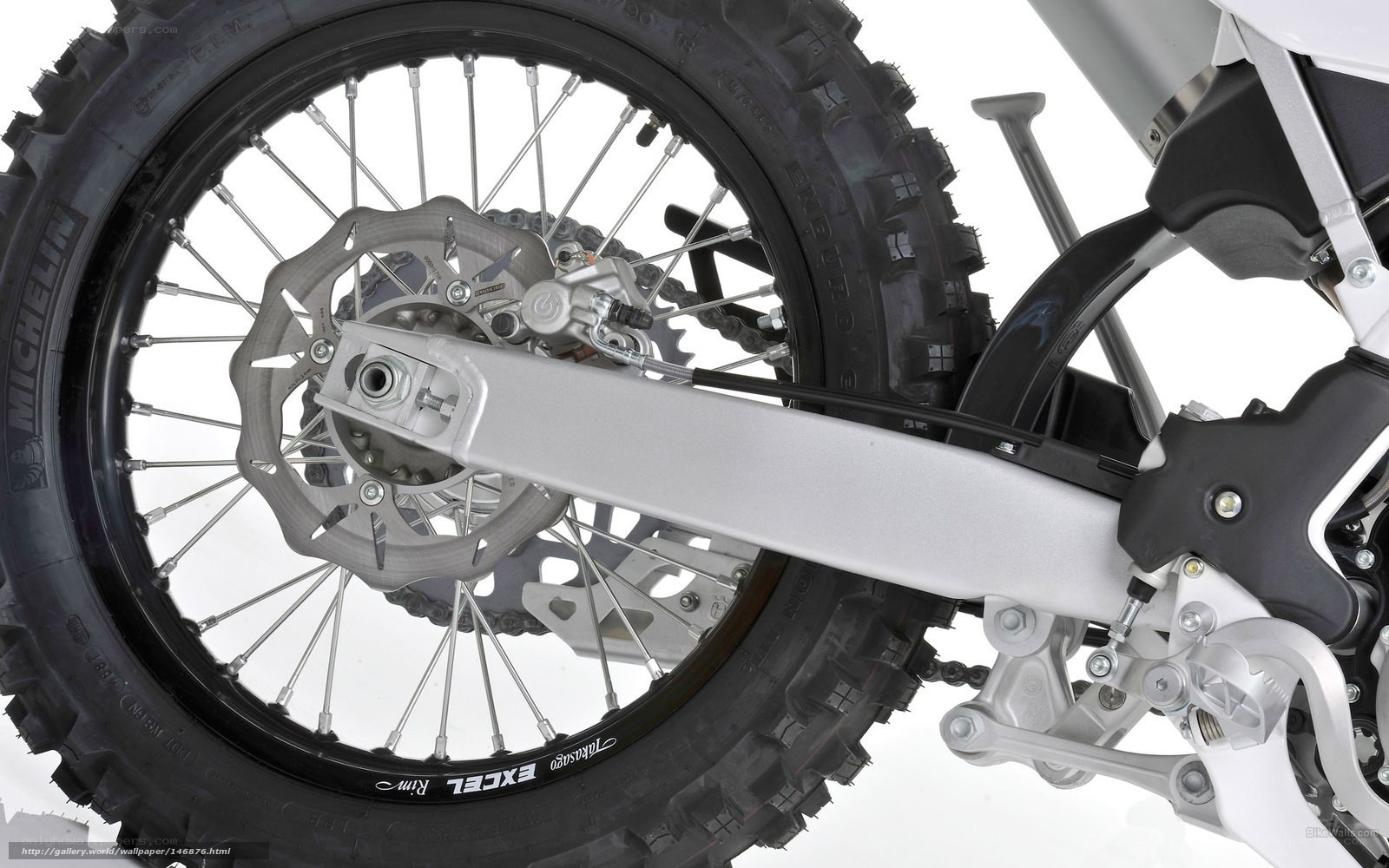 motorcycle rear wheel and suspension