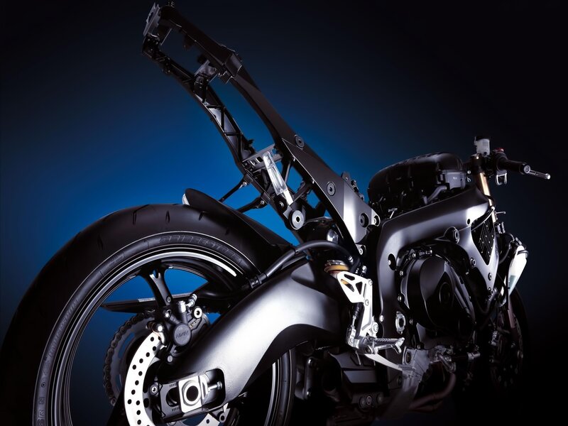 Motorcycle Rear Wheel — Black, Dramatic, Photograph, Engine