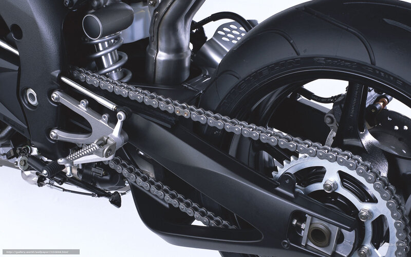 Motorcycle Rear Wheel — Black, Mechanical, Photograph, Chain