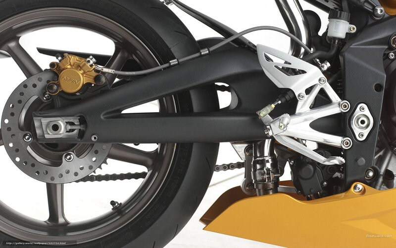 Motorcycle Rear Wheel — Black, Mechanical, Photograph
