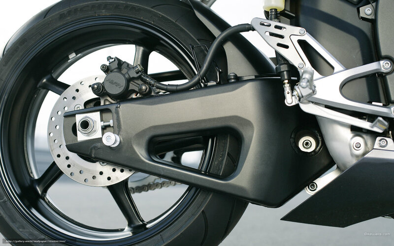 Motorcycle Rear Wheel — Black, Neutral, Photograph, Tire, Brake Disc, Chain