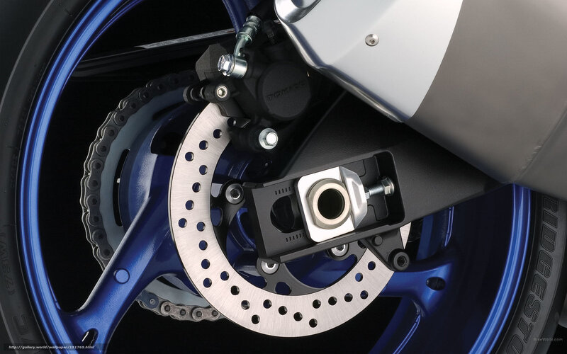 Motorcycle Rear Wheel — Blue, Mechanical