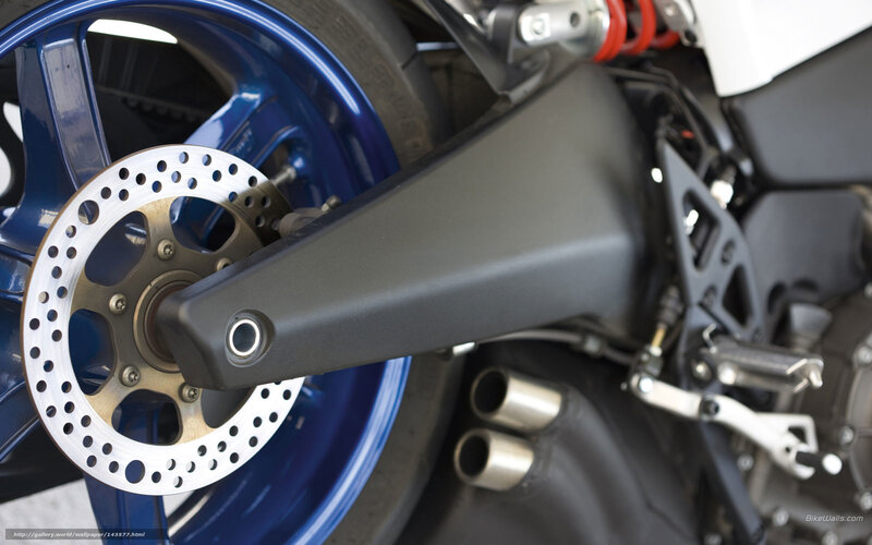 Motorcycle Rear Wheel — Blue