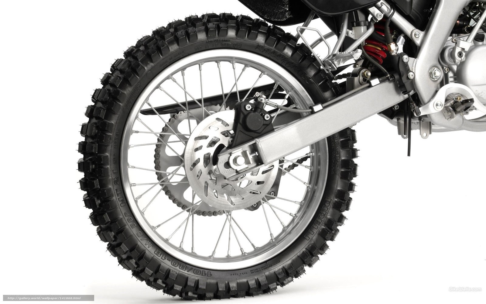 motorcycle rear wheel close-up