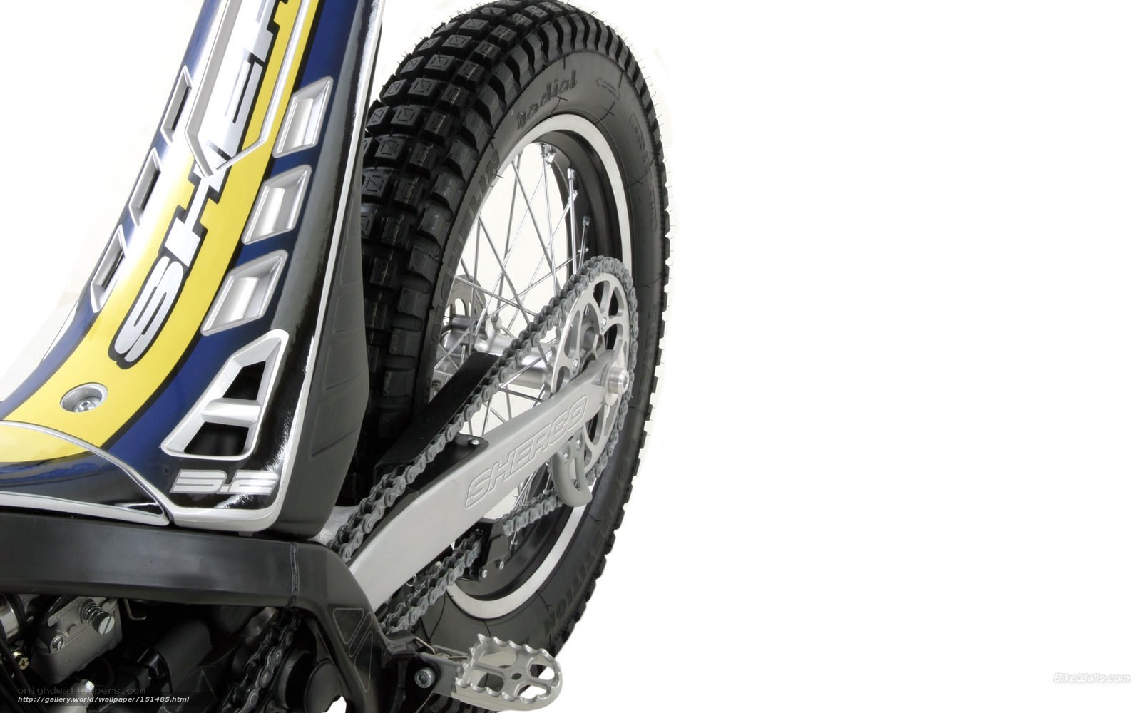motorcycle rear wheel detail