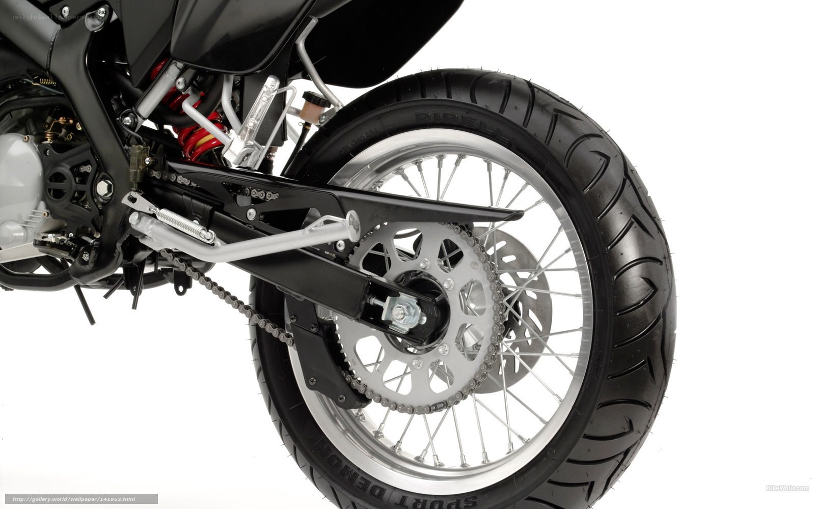 motorcycle rear wheel detail