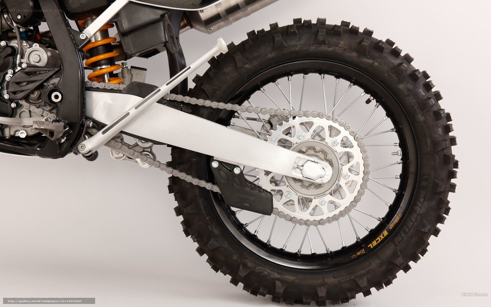 motorcycle rear wheel detail