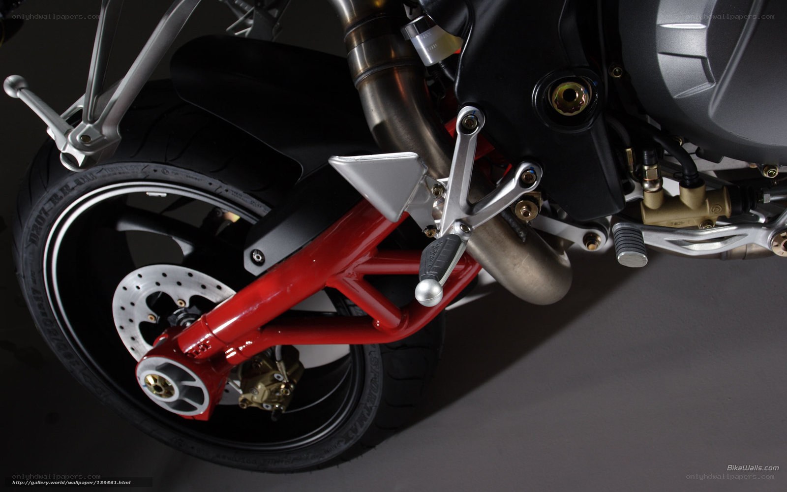 motorcycle rear wheel detail