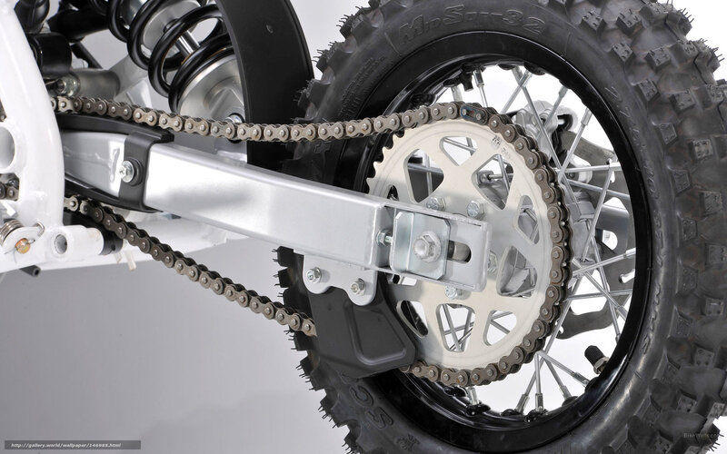 Motorcycle Rear Wheel — White
