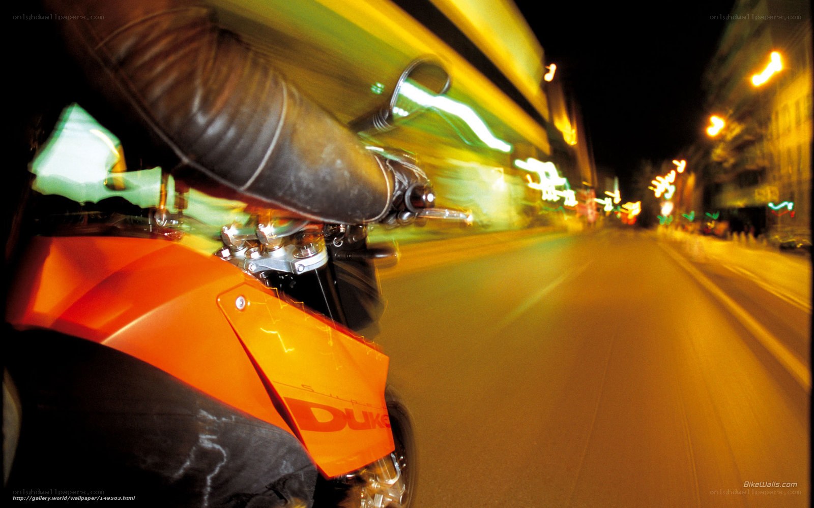 Motorcycle ride at night